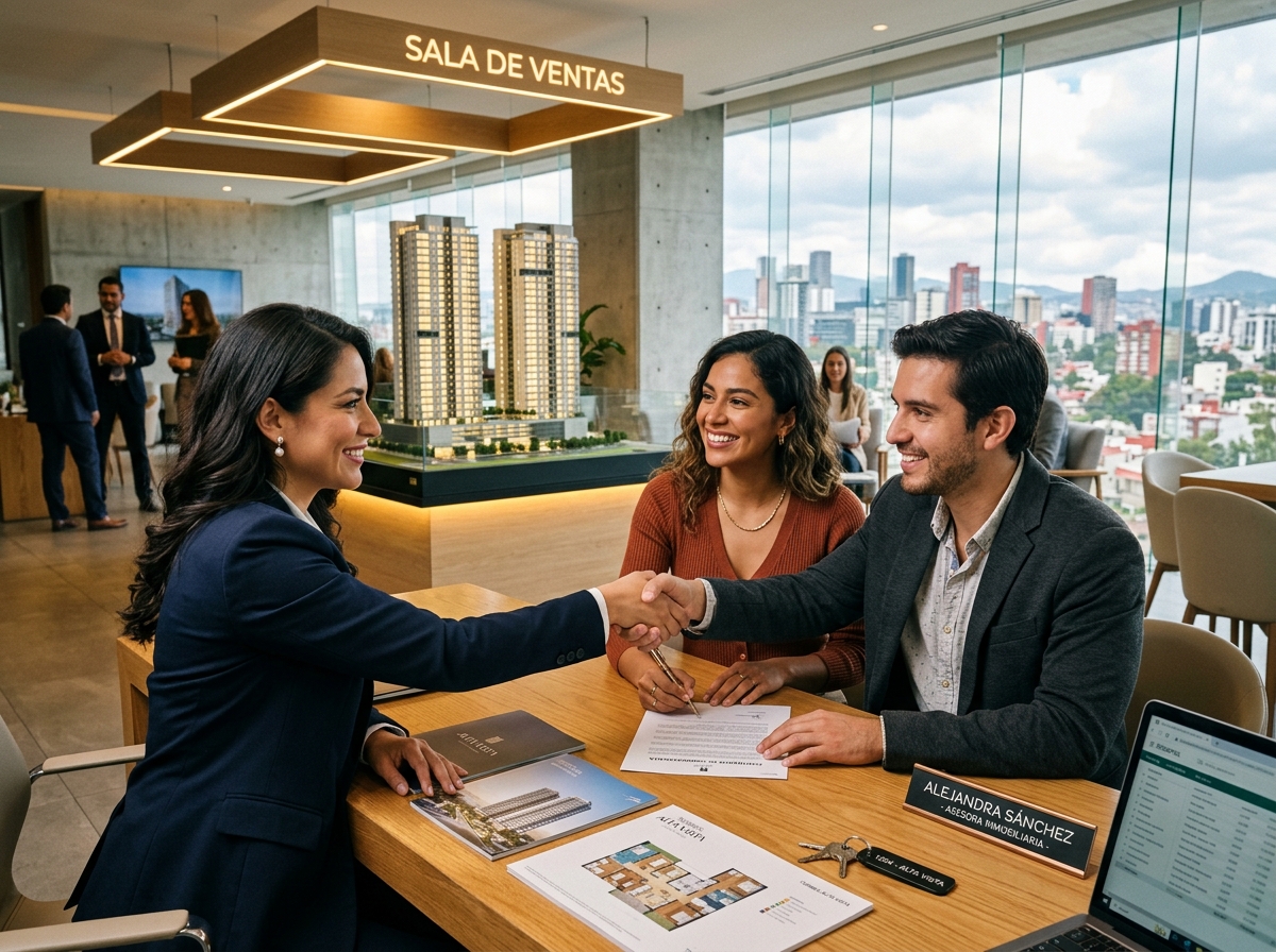 Cierre de ventas inmobiliarias en oficina
